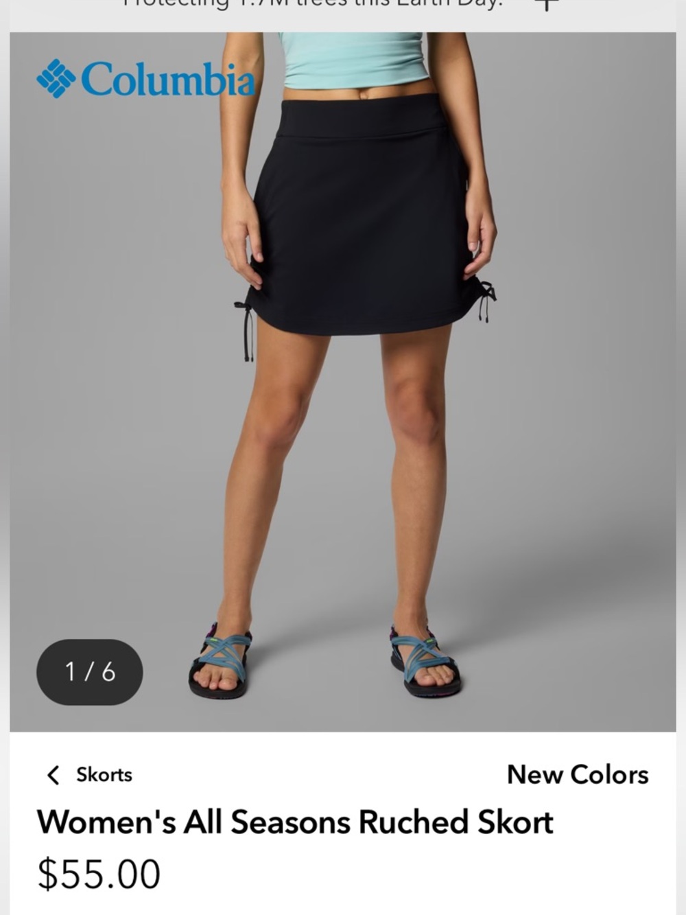 Columbia Black Skort Sportswear